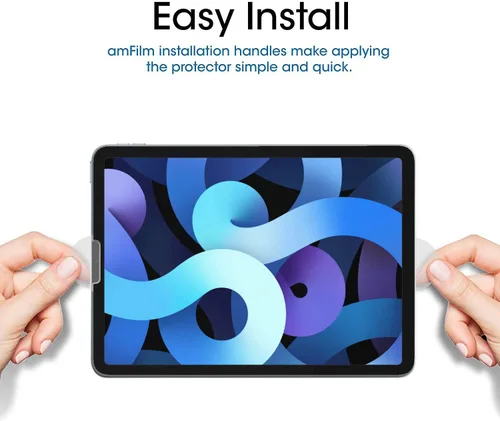 Vista 6 de TechMatte Protector de pantalla compatible con iPad Air 5/Air 4/iPad Pro 11, ultra sensible, compatible con Face ID y Apple Pencil, vidrio templado