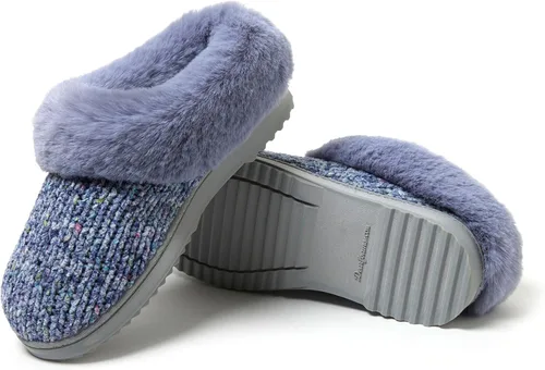 Vista 4 de Dearfoams Pantuflas de punto de chenilla Hannah para mujer
