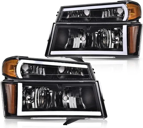 Vista 48 de CHEDA Conjunto de Faros Delanteros Faro Compatible con GMC Canyon/Chevy Colorado 2004-2012 Conjunto de Faros Luces de Parachoques