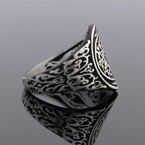 Vista 3 de mysilverworld Anillo de plata de ley 925 maciza con sello de Solomon para hombre