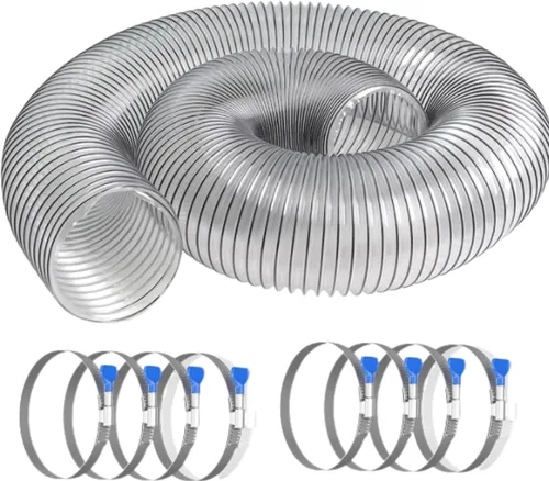 Vista 14 de PVC Dust Collection Hose 2.5" x 10',Black
