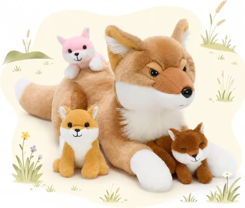 Vista 22 de BENINY - Juego de 4 piezas de peluche de águila calva, 18 pulgadas, mamá águila con 3 bebés