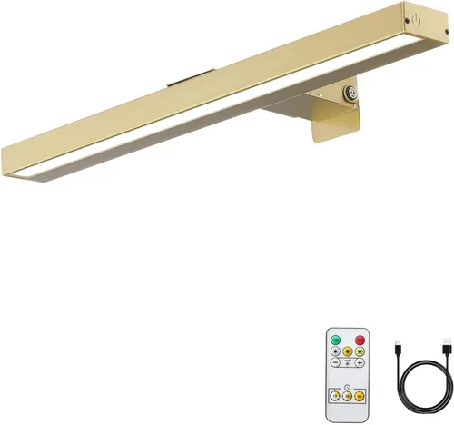 Vista 17 de MIOBLUE Luces LED para fotos con control remoto, luz de metal de 16 pulgadas, lámpara de visualización recargable, luz de diana regulable
