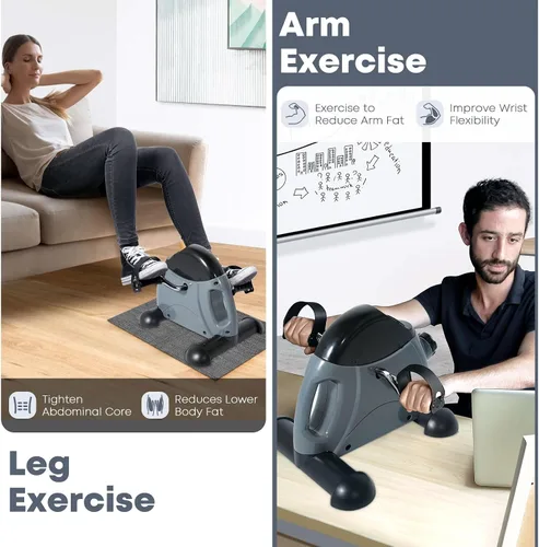 Vista 23 de Mini Exercise Bike, AGM Under Desk Bike Pedal Exerciser Foot Cycle Arm & Leg Pedal Exerciser with LCD Screen Displays