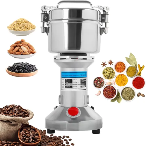 Vista 11 de Molinillo de Grano Eléctrico de 2000W - Molinillo de Alimentos de Acero Inoxidable de Alta Velocidad de 550g para Café, Especias, Frutos Secos