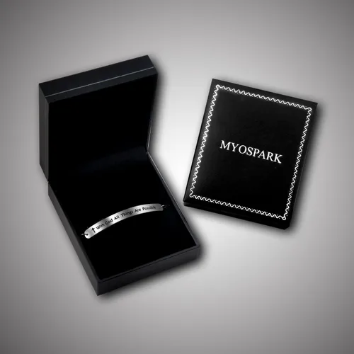 Vista 4 de MYOSPARK Joyería religiosa Mateo 19:26 "Con Dios todas las cosas son posibles Bracelet