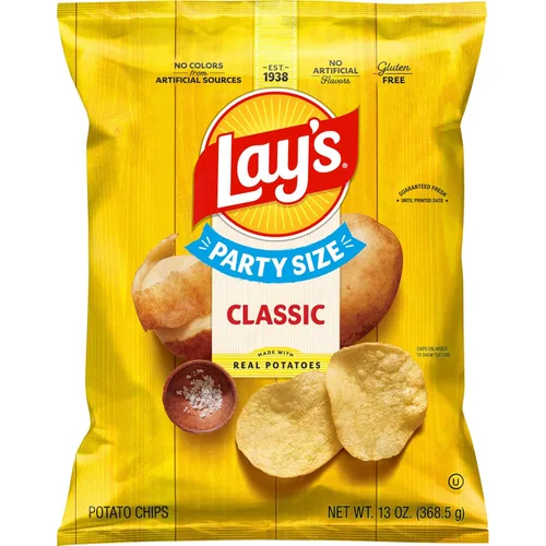 Vista 8 de Lay's Papas Fritas Clásicas, Papas Fritas Sin Gluten, Tamaño de Fiesta, Bolsa de 13 oz