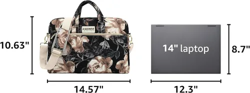 Vista 3 de DACHEE Bolso de hombro para laptop Macbook Pro de 15 pulgadas/15.6 pulgadas