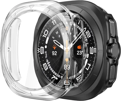 Vista 14 de Misxi - Juego de 2 fundas rígidas de policarbonato con protector de pantalla para Samsung Galaxy Watch 5 Galaxy Watch 4 de 40 mm, funda ultradelgada