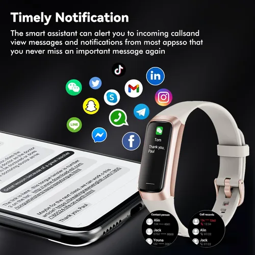Vista 4 de Fitness Tracker with 24/7 Heart Rate, Blood Oxygen Blood Pressure Sleep Monitor,20+ Sports Modes Smart Watches for Women/Men, Activity & Step
