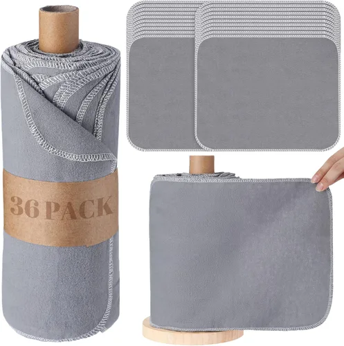 Vista 20 de Paquete de 36 paños de cocina japoneses reutilizables, trapos de limpieza lavables de algodón para el hogar (Azul)