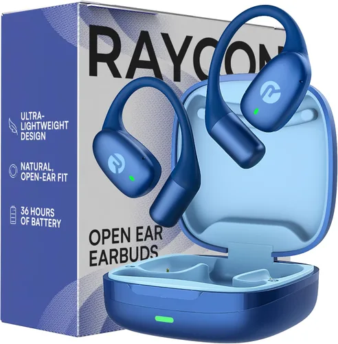 Vista 11 de Raycon Essential Open Earbuds – Auriculares inalámbricos True Wireless de oído abierto con Bluetooth 6.0, ultraligeros, diseño de gancho cómodo