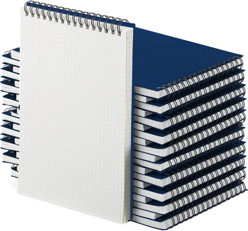 Vista 21 de Engrowtic Paquete de 1 bloc de notas en espiral de papel cuadriculado A5, bloc de notas encuadernado con alambre, bloc de notas de cuadrícula