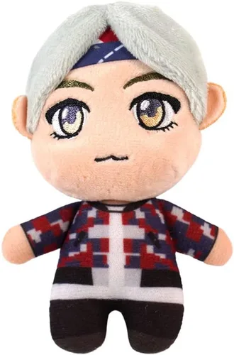 Vista 7 de TinyTAN MIC Drop - Muñeca de peluche Jin de 5.1 pulgadas, producto con licencia oficial, peluches, mercancía de Kpop (Jin)