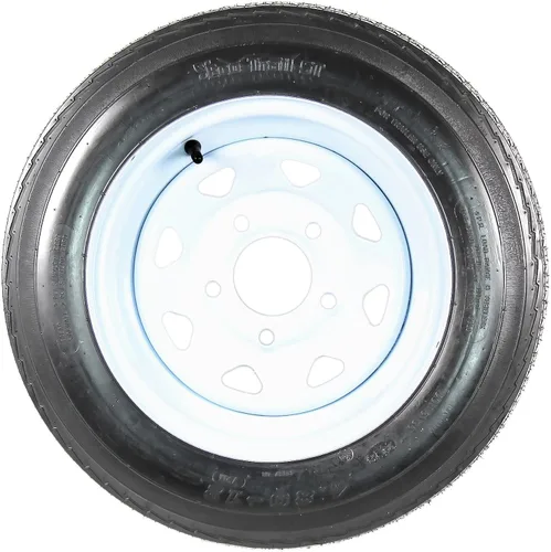 Vista 2 de Dos neumáticos y rines de 4.80 a 12 pulgadas x 12 pulgadas LRB con 5 lengüetas para rin blanco