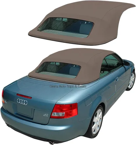 Vista 8 de Audi A4, capota completa para convertible con ventada de vidrio, fabricada con tela alemana A5 original, Negro