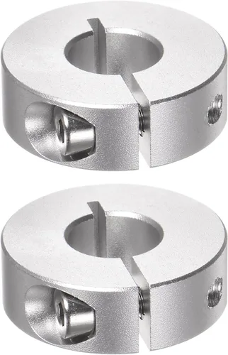 Vista 6 de HARFINGTON Collar de eje de 2 piezas de 0.236 in de diámetro de aleación de aluminio con tornillo dividido collares de abrazadera, 0.787 in