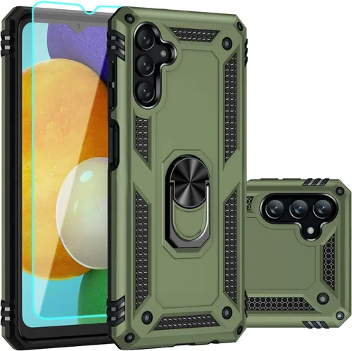 Vista 7 de Funda para Galaxy A13 5G, con protector de pantalla, grado militar, 16 pies, con función de atril magnético, funda protectora para Galaxy A13 5G