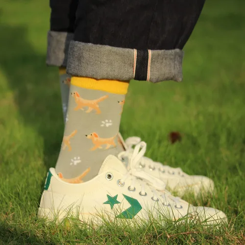 Vista 2 de Knapfold Calcetines divertidos para hombre con diseño de animal
