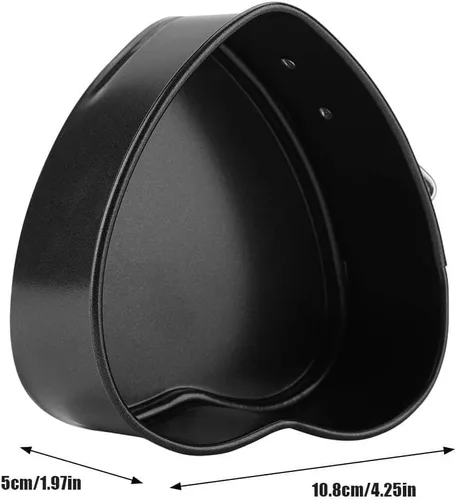 Vista 2 de Molde para tartas de molde desmontable con forma de corazón, molde de acero al carbono, mini moldes para hornear con base extraíble, sartén