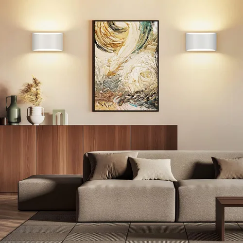 Vista 7 de TRLIFE Apliques de pared regulables, 3000K/4000K/6000K seleccionables, apliques de pared modernos de 12W LED de aluminio, juego de 2 luces de pared