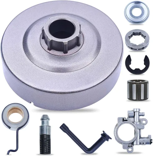 Vista 8 de Kit de engranaje helicoidal de la bomba de aceite de la rueda dentada del tambor de embrague para Stihl MS290 029 MS390 039 MS310 Pieza