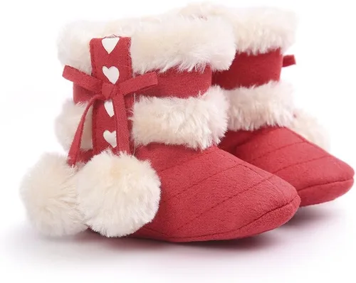 Vista 3 de Botas Estamico de invierno, con lazo, de nieve, de felpa, para niña