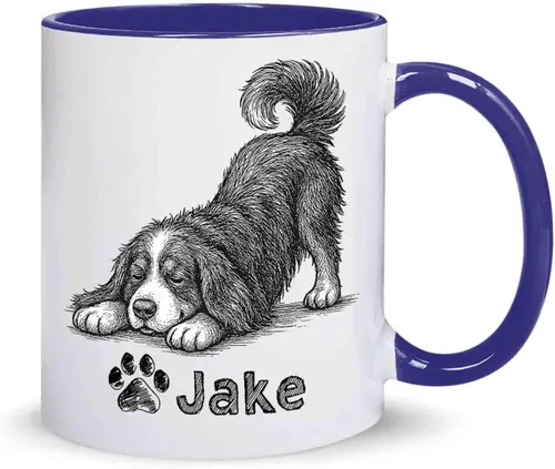 Vista 10 de Taza de café de perro Cocker Spaniel americano con nombre personalizado, tazas personalizadas de perro Cocker Spaniel americano, regalos de Cocker