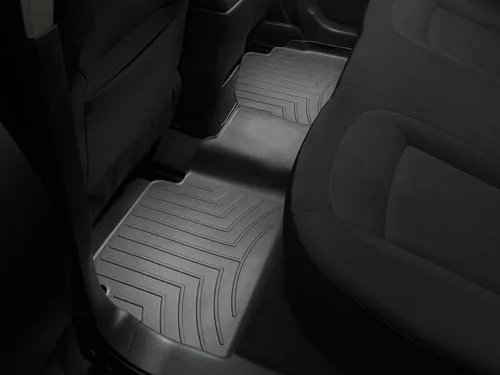 Vista 2 de WeatherTech Revestimiento de suelo de ajuste personalizado para Nissan Rogue, Rogue Select - 2ª fila (441352), color negro