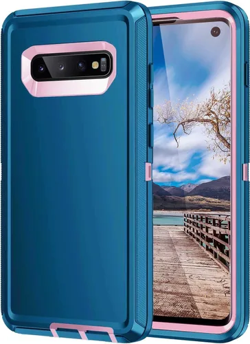 Vista 19 de Funda para Galaxy S10, [sin protector de pantalla] resistente a prueba de golpes, polvo y caídas, 3 capas de protección completa del cuerpo, funda