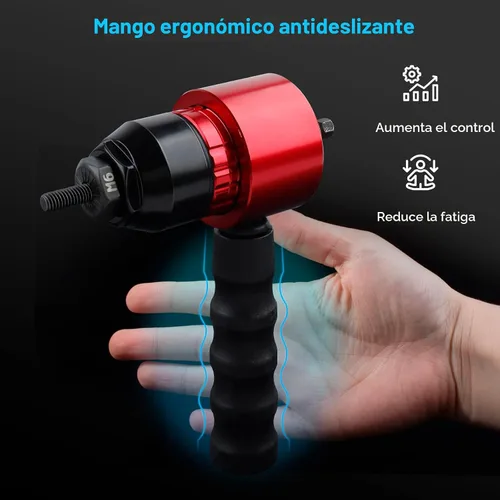 Vista 7 de YUZES Herramienta de Tuerca de Remache Kit de Tuercas de Remache, Adaptador de Pistola de Tuerca de Remache Compatible con Taladro Inalámbrico
