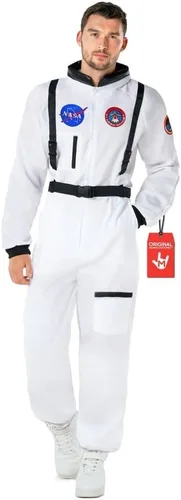 Vista 2 de Morph, Disfraz de astronauta para hombre, traje espacial, disfraces de Blanco