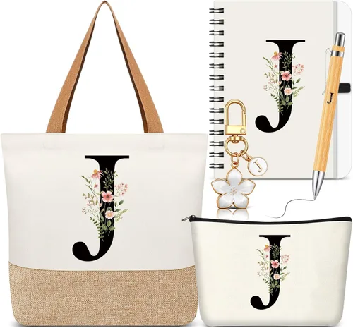 Vista 15 de Talltalk 5 piezas de bolsas de mano con iniciales, regalos para mujer Beige