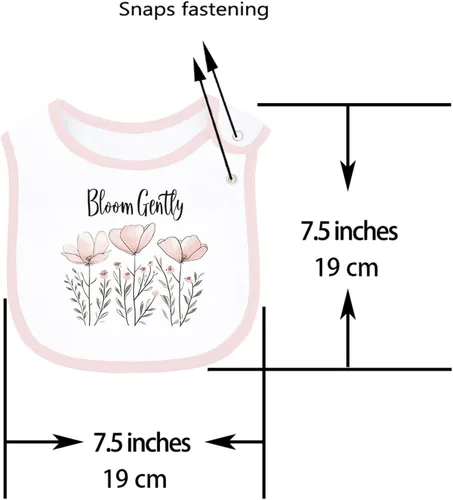 Vista 4 de Baberos de bebé para niños y niñas, algodón impermeable, paquete de 6, baba y hora de comer