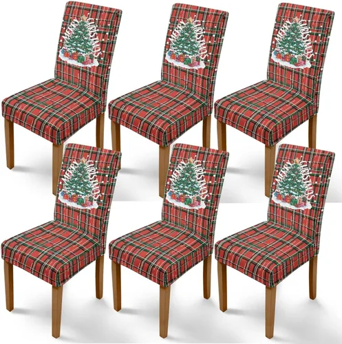 Vista 50 de Rnyleeg Fundas de silla de Navidad para sala de estar, diseño de muñeco de nieve azul, estampado de pájaros, fundas para sillas de comedor, 1