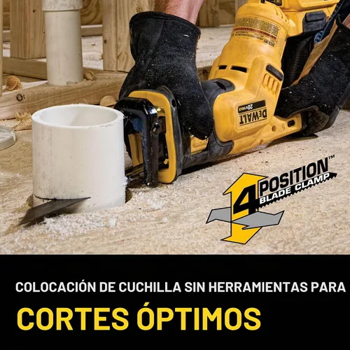 Vista 5 de DEWALT Kit de sierra recíproca inalámbrica MAX* de 20 V, compacto, 2 amperios hora (DCS387D1)
