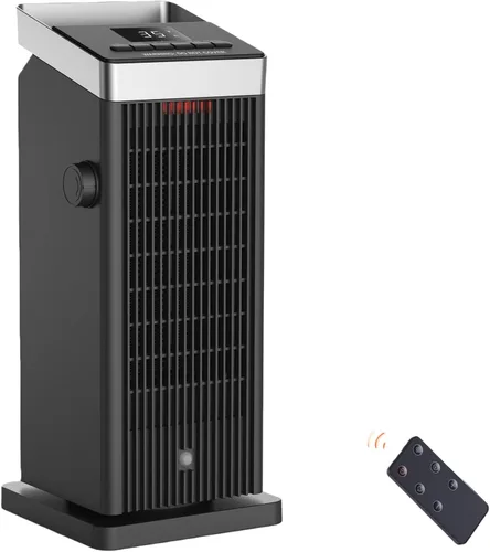 Vista 8 de BREEZOME Calentador de espacio de 1500W para uso en interiores, calentador Negro