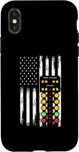 Vista 5 de American Flag Drag Strip Auto Tree Light Racecar Driver Case for iPhone 16