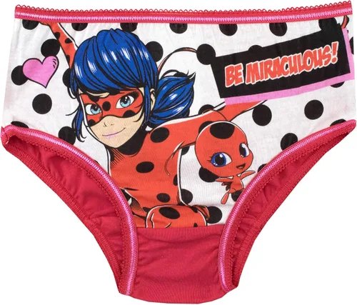 Vista 3 de Miraculous Girls' Ladybug Underwear Pack of 5
