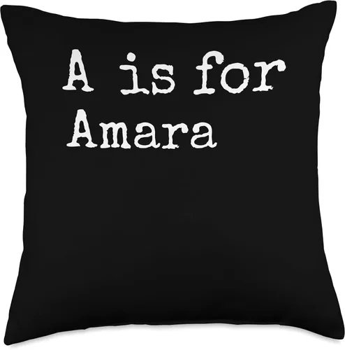 Vista 5 de Name Amara Classroom Daughter Custom School Kids Almohada personalizada A is for Amara Name Student Kindergarten, 16 x 16 pulgadas, multicolor