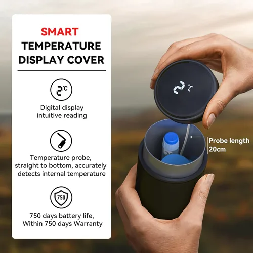 Vista 2 de DISONCARE 60H Estuche de viaje enfriador de insulina para 4 plumas con pantalla de temperatura, enfriador de medicamentos para viajes, aprobado por