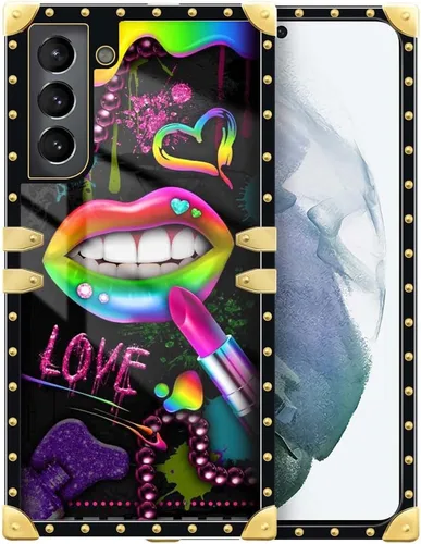 Vista 139 de Funda compatible con Samsung Galaxy S10 4G, TPU suave de lujo y parte trasera de policarbonato duro para niñas y mujeres, funda protectora a prueba
