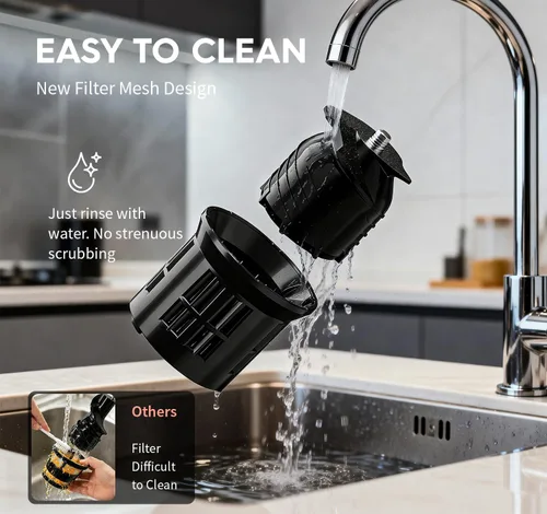 Vista 12 de Cold Press Juicer Machine, 6.5" Wide Feed Chute Mesh-Free Easy to Clean