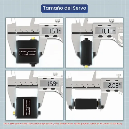 Vista 2 de LewanSoul LDX-218 Full Metal Gear Standard Digital Servo con rodamiento de bolas dual de alto par de 37.5 lbs para robot (ángulo de control 180)