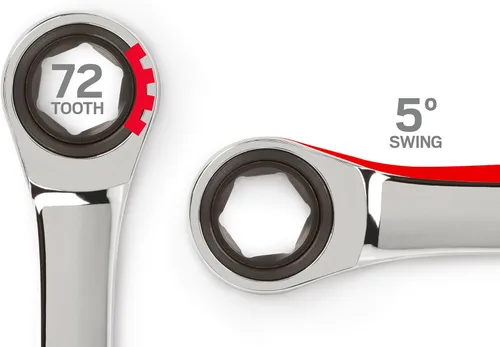 Vista 3 de Llave combinada Tekton WRN53117 de trinquete, 0.67 pulgadas