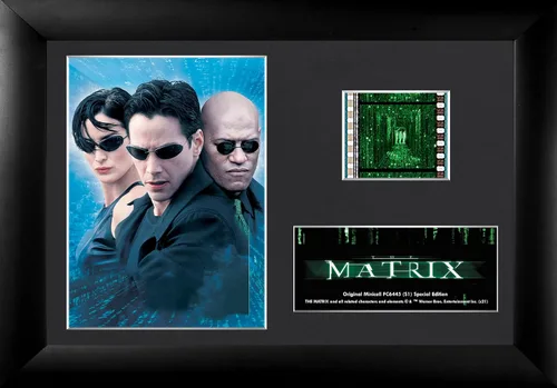 Vista 10 de Trend Setters The Matrix - Negro y blanco - Presentación de escritorio MiniCell de 7 x 5 pulgadas - Con clip de película de 1.378 in con soporte