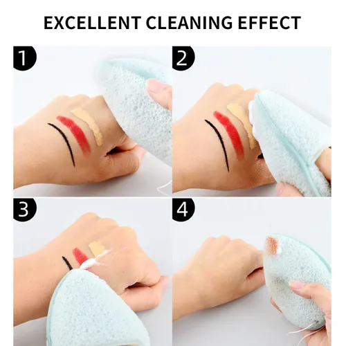 Vista 6 de DAGEDA 2 esponjas faciales Konjac, limpieza profunda de poros y puntos negros, limpieza facial diaria, removedor de maquillaje, esponja de baño