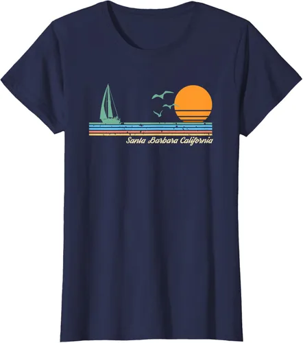 Vista 12 de Camiseta Santa Barbara California, Negro, S