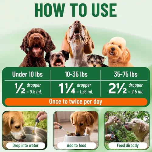 Vista 6 de Prevención natural de pulgas y garrapatas para perros, gotas para tratamiento de pulgas de perro, 2.0 fl oz