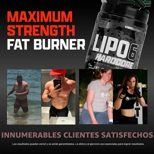 Vista 7 de Nutrex Research Cápsulas dietéticas Lipo-6 Hardcore Energy, 60